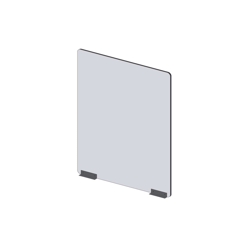 Image of Mark Maker Modular Sneeze Guard Front - 23.5" W x 31.5" H panel 1/4" Clear Acrylic -2 4" aluminum bottom rails - no pass through, Multicolour