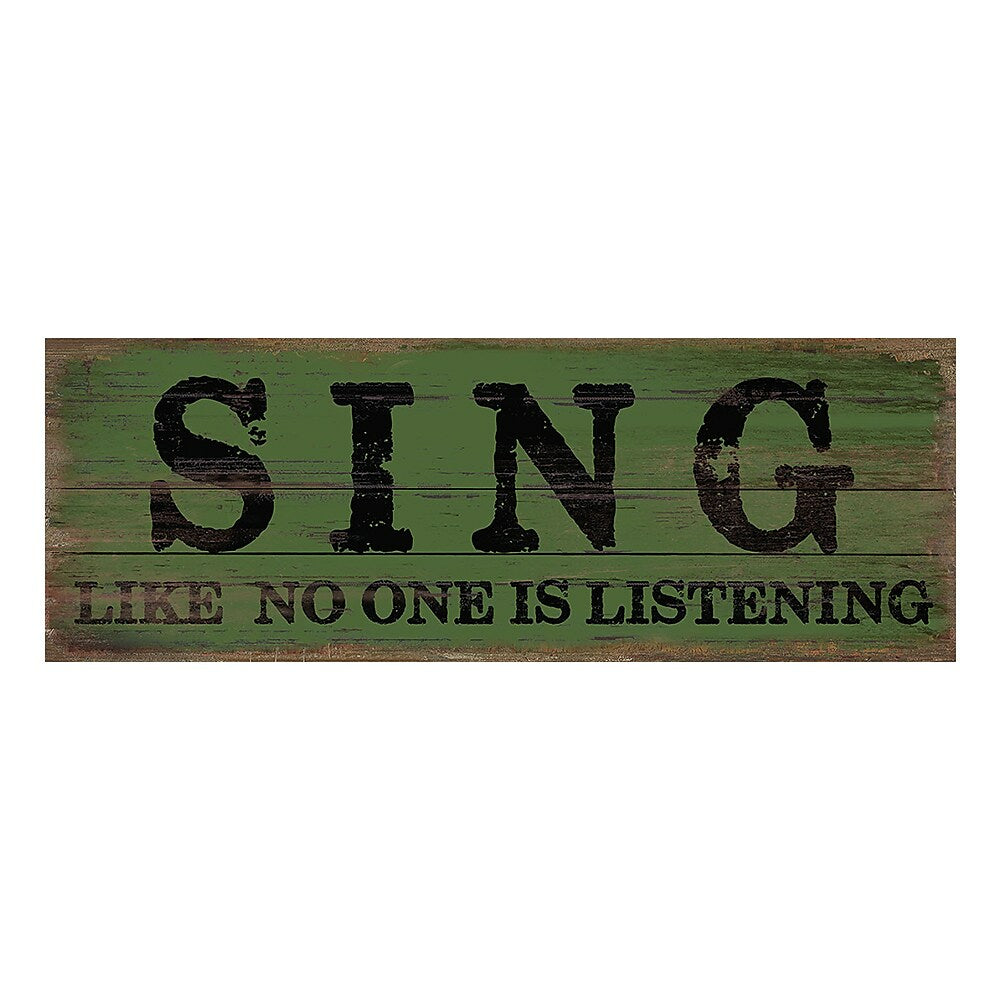 Image of Sign-A-Tology Sing Vintage Wooden Sign - 18" x 6"