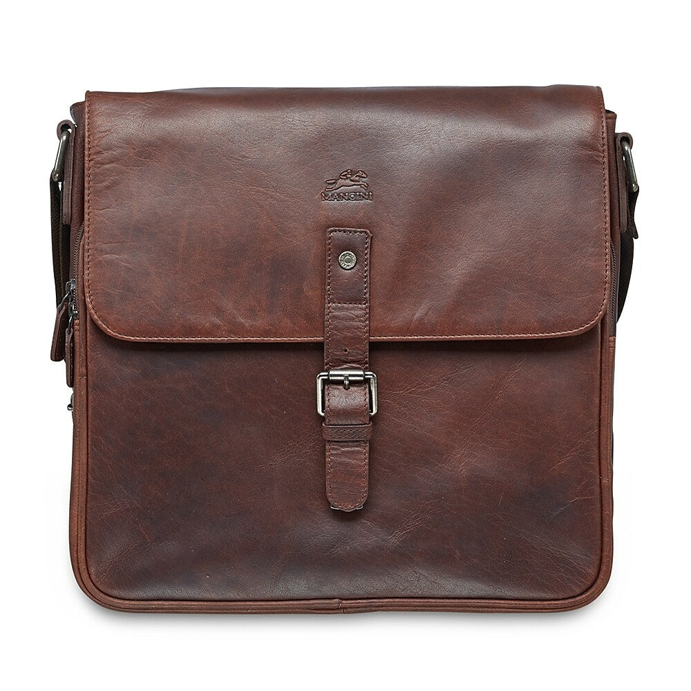 Image of Mancini Messenger Bag for 12" Laptop/Tablet with RFID Secure Pocket - Brown