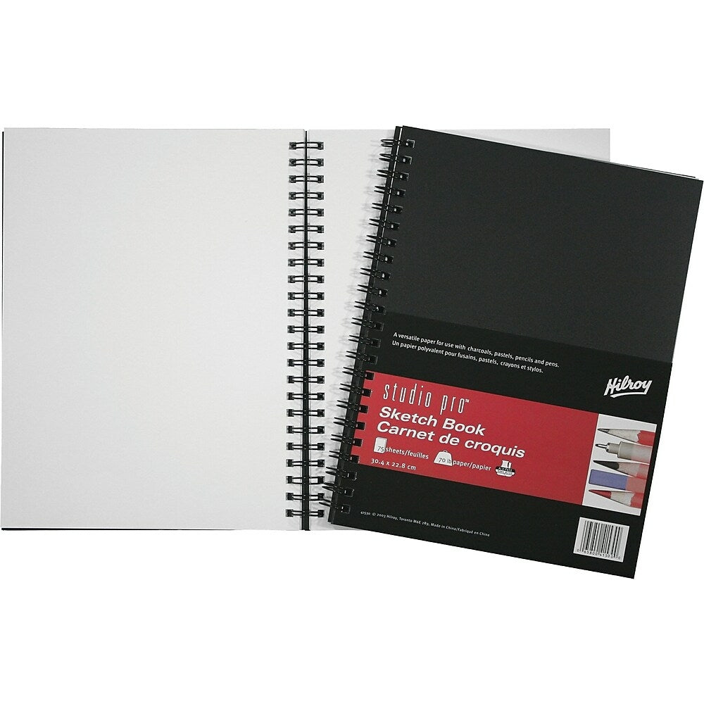 Image of Hilroy Studio Pro Sketch Book, 9" x 12", 75 Sheets