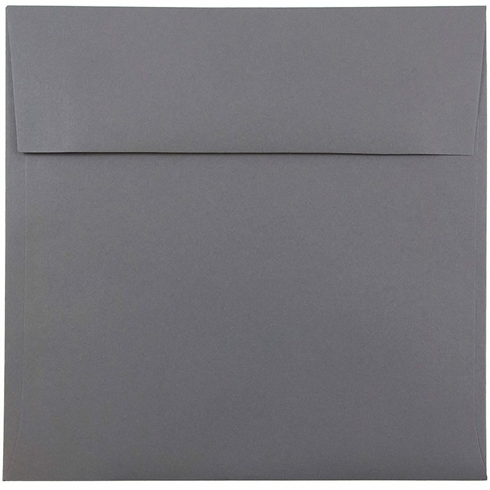 Image of JAM Paper 8.5 x 8.5 Square Envelopes, Dark Grey, 1000 Pack (36396440B)