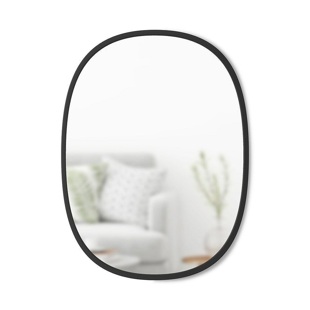 Image of Umbra Hub Mirror Oval 18" x 24" - Black