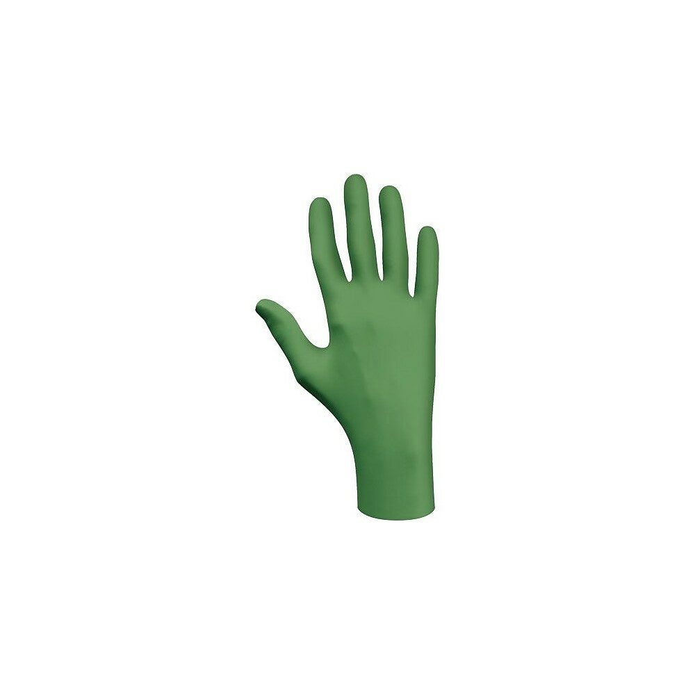 Image of Showa Best Nitrile Glove, 6110Pf Biodegrade, Pf Green, Size X-Small 1000 Pack (6110PF-X-Small)