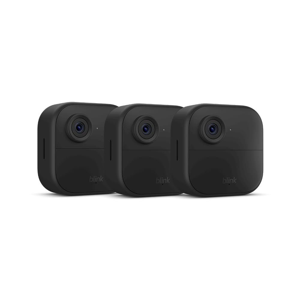 Image of Amazon Blink Battery-Powered Smart Security 3-Camera System, Black