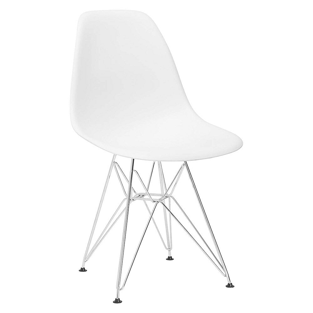 Image of Nicer Furniture Nicer Furniture White, Eames Style Side Chair, 4 Pack