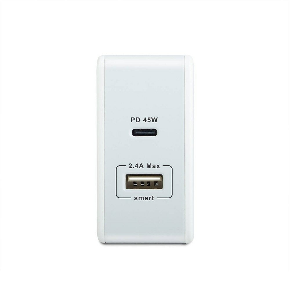 Image of Rockstone PD45 Power Delivery Wall Charger with 2.4A USB port, White