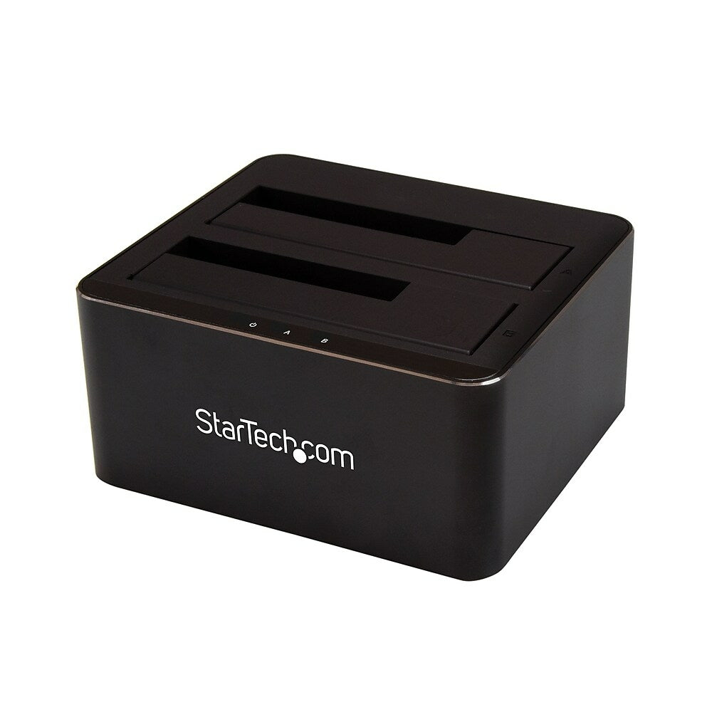 Image of StarTech Dual-Bay SATA HDD Docking Station, 2 x 2.5/3.5" SATA SSDs/HDDs, USB 3.0