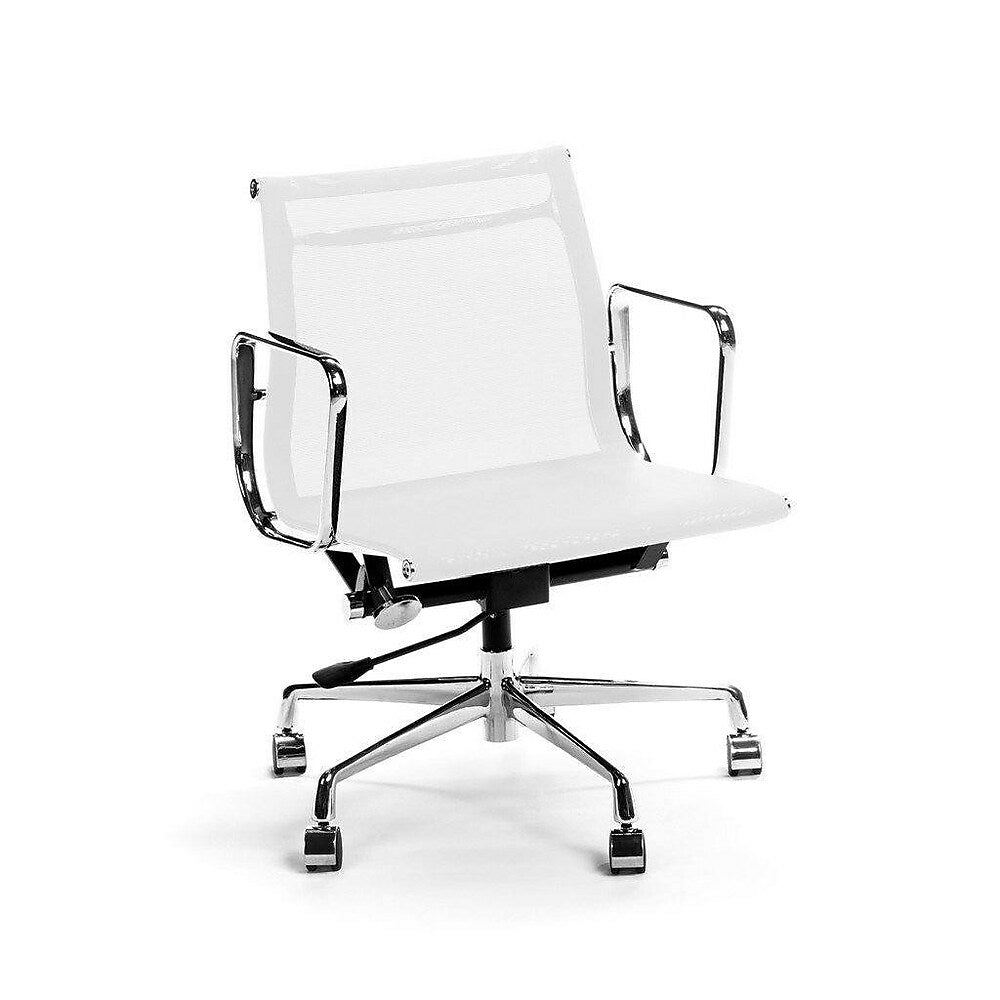 Image of Nicer Furniture Eames Style Modern High Back Mesh Chair, White