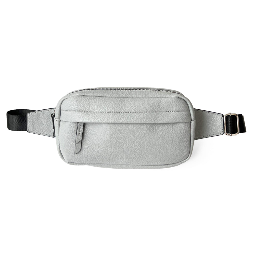 Image of Nicci Waist Bag with Web Strap - Light Grey