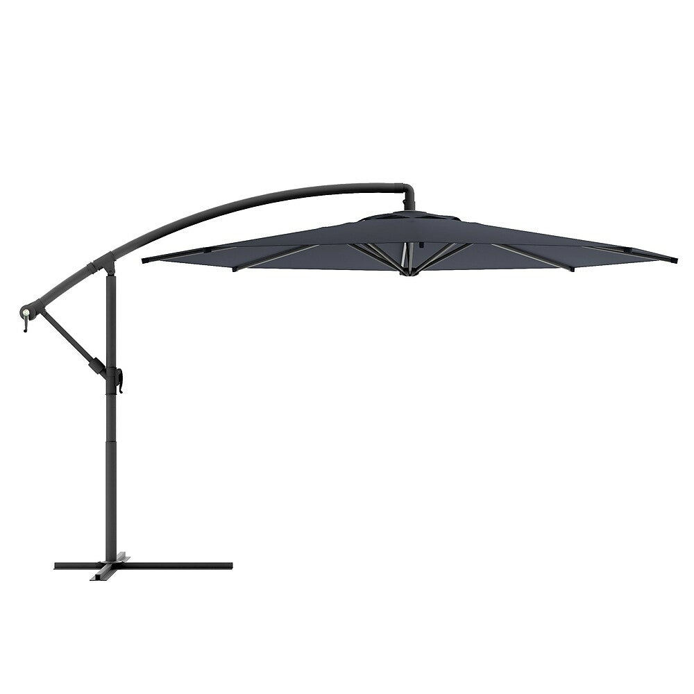 Image of Corliving Offset Patio Umbrella, Black