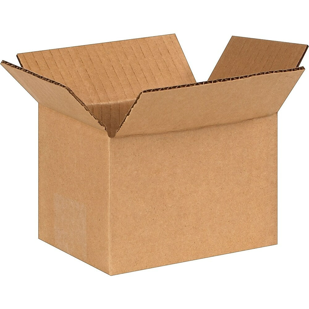 Image of Staples Corrugated Shipping Box - 6" L x 4" W x 4" H - Kraft - 25 Pack