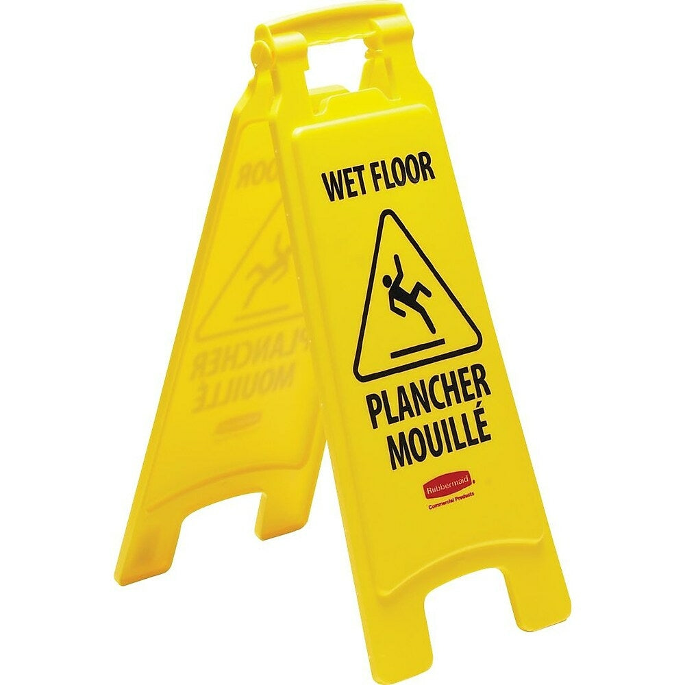 Image of Rubbermaid Wet Floor Sign, Yellow