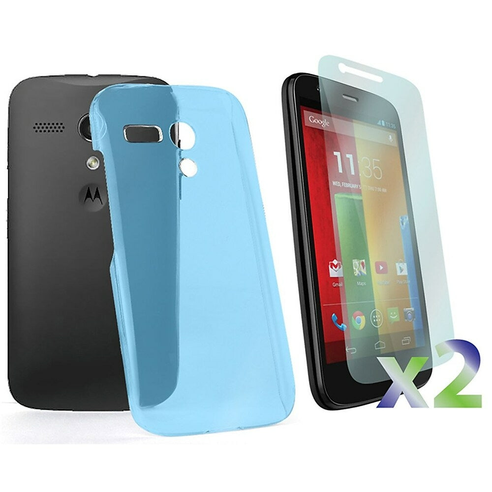 Image of Exian Transparent Case for Moto G - Blue