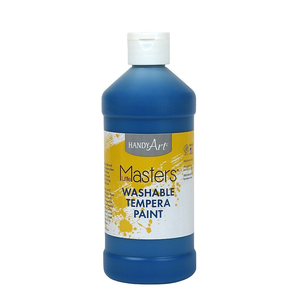 Image of Little Masters Non-toxic Washable Paint, 16 oz., Blue, 6 Pack