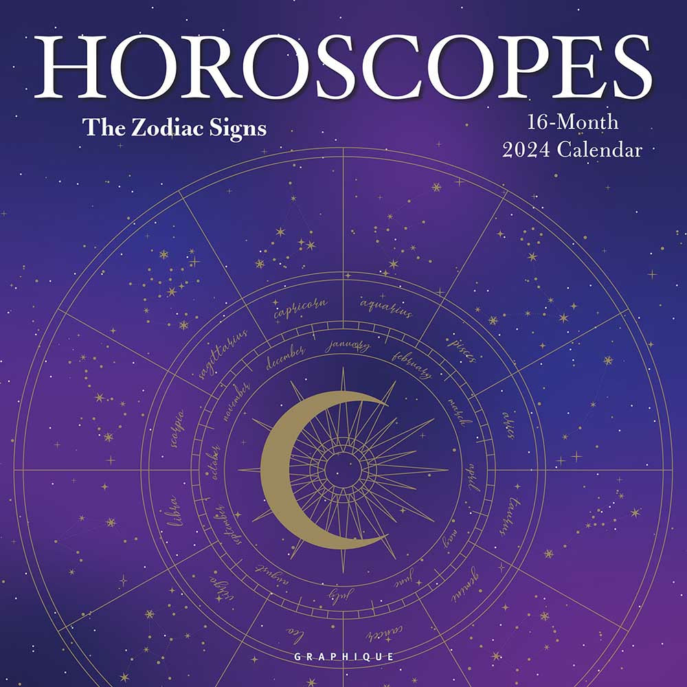 Image of Graphique de France 2024 Horoscopes Monthly Square Wall Calendar - 12" x 12" - Assorted - English