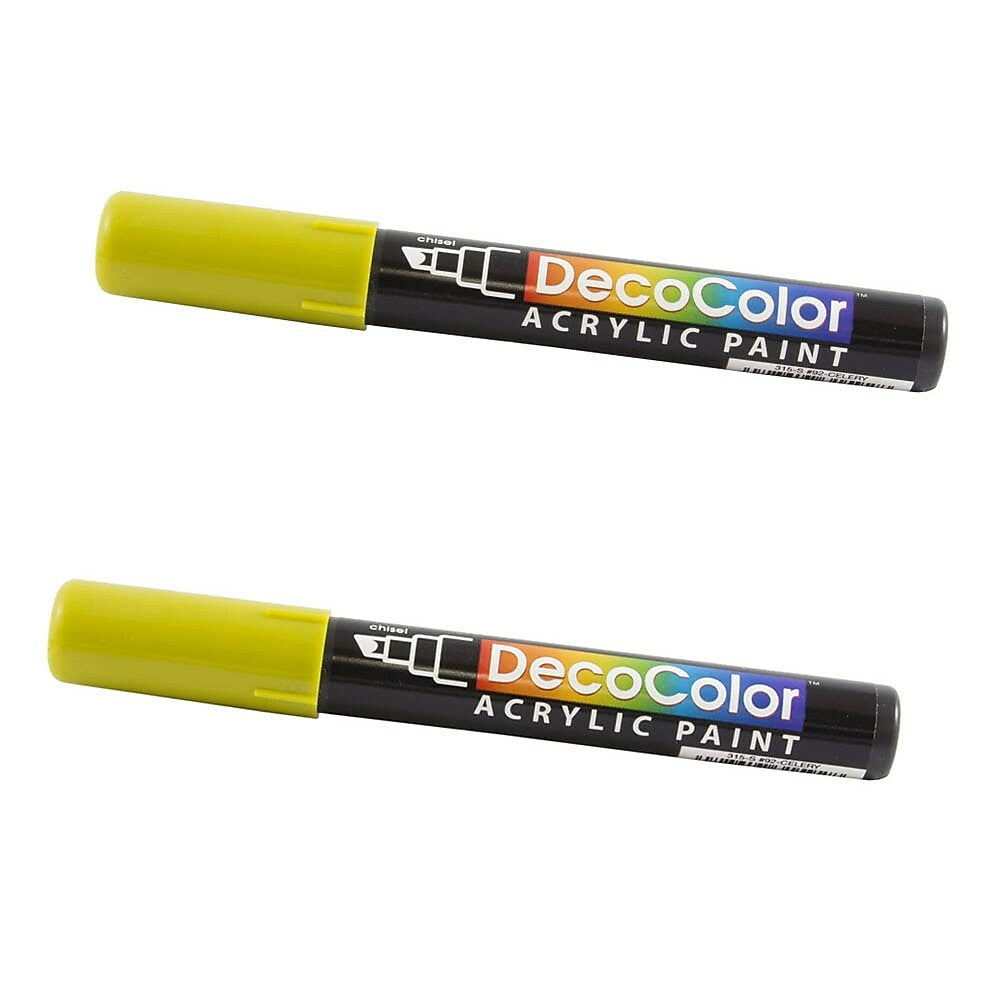 Image of Marvy Uchida Chisel-Tip Acrylic Paint Marker - Celery - 2 Pack