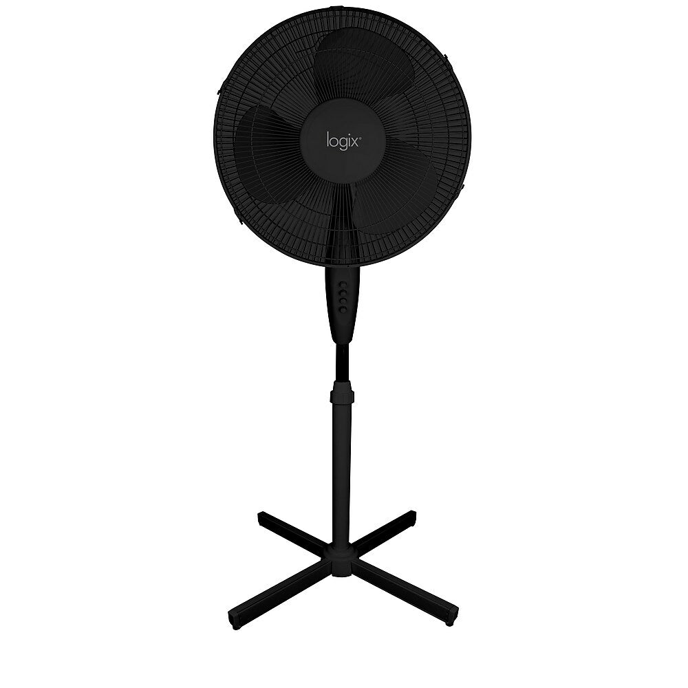 Image of Logix 16" Oscillating Stand Fan, Black