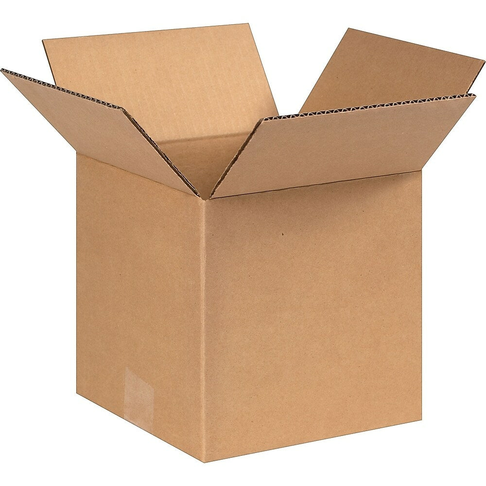 Image of Staples Corrugated Shipping Box - 8" L x 8" W x 8" H - Kraft - 25 Pack