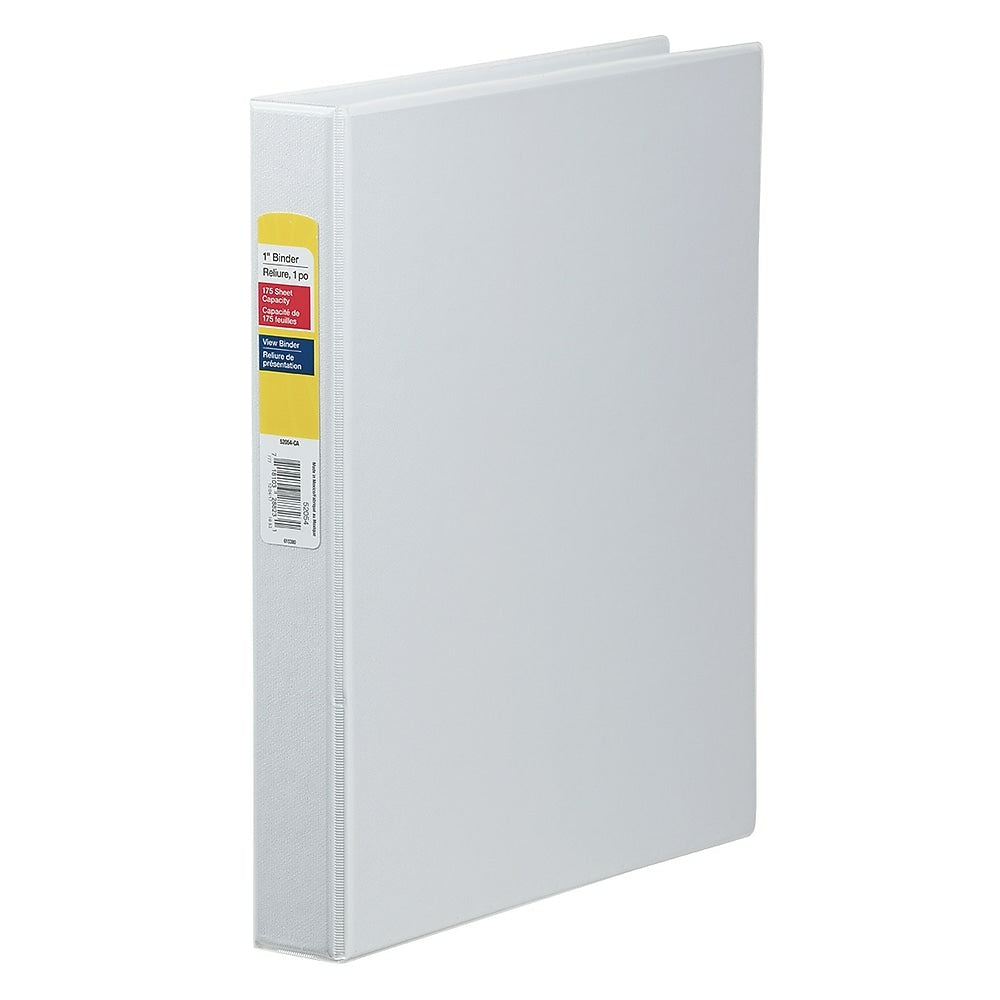 Image of 1" 3-Ring Economy View Binder - White