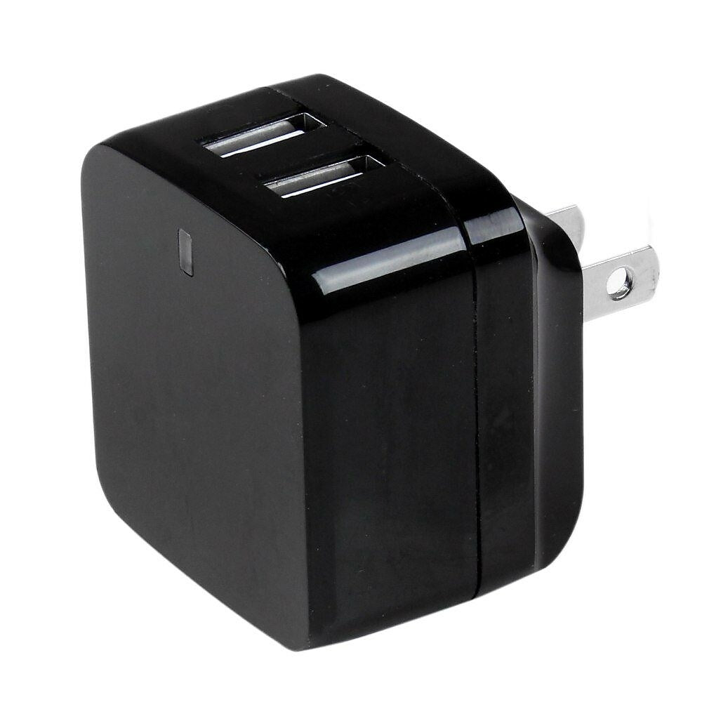 Image of StarTech Dual-Port USB Wall Charger, International Travel, 17W/3.4A, Black