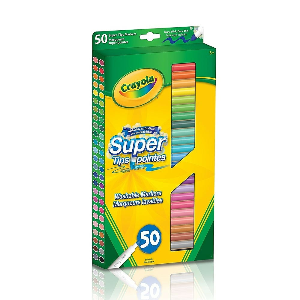 Image of Crayola Washable Super Tips Markers, 50 Pack