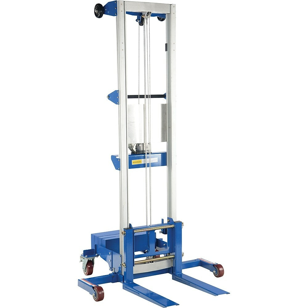 Image of Vestil Winch-Operated Fork Lift Stacker, Counterbalance Design, 143" Raised Height (A-LIFT-CB-EHP)