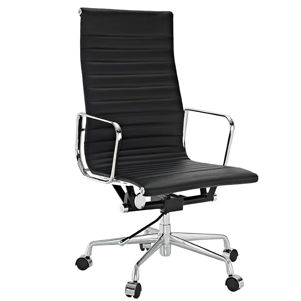 Image of Nicer Furniture Eames Group Aluminium Chair -High Back Office Chair, Black