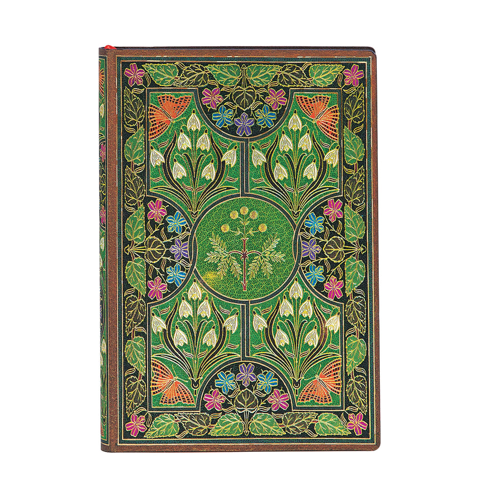 Image of Paperblanks Flexi Softcover Journal - Mini Size - Lined - Poetry in Bloom, Green