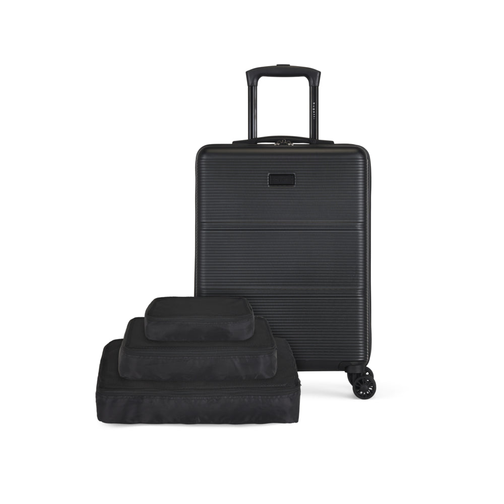 Image of Bugatti Atlanta 21.5" Hardside Carry-on Luggage - 3-Piece Packing Cube Inside - Black