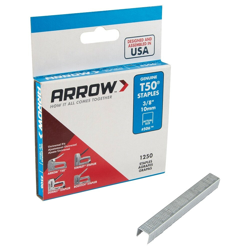Image of Staples For Arrow Aurora Staple Guns Hammer Tackers, Qty Pack, 1250, Pb305, 45000 Pack