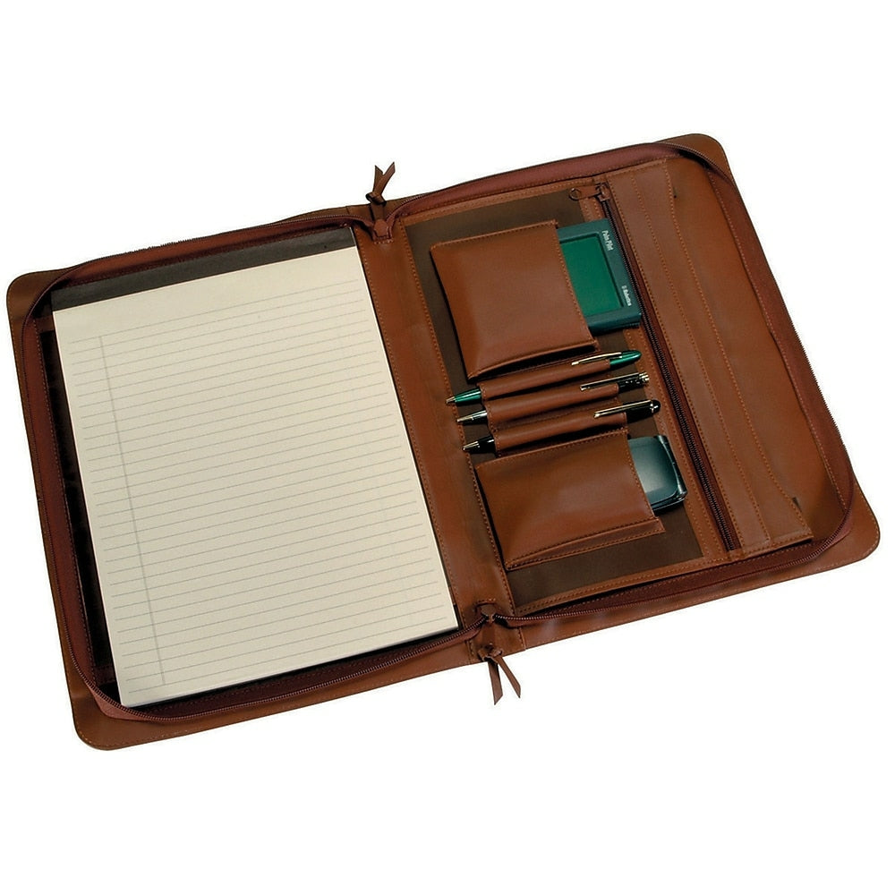 Image of Royce Leather Zip Around Writing Padholder, Tan