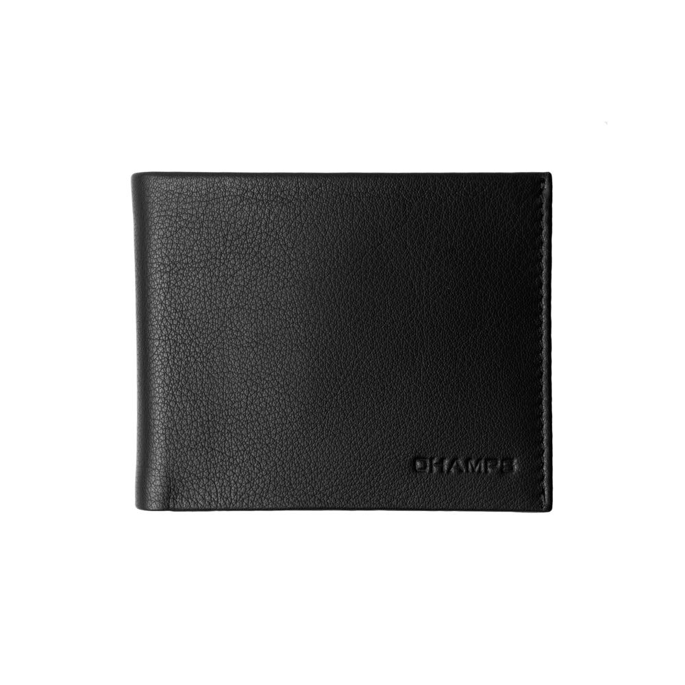Image of Champs Leather RFID Slim Wallet - Black