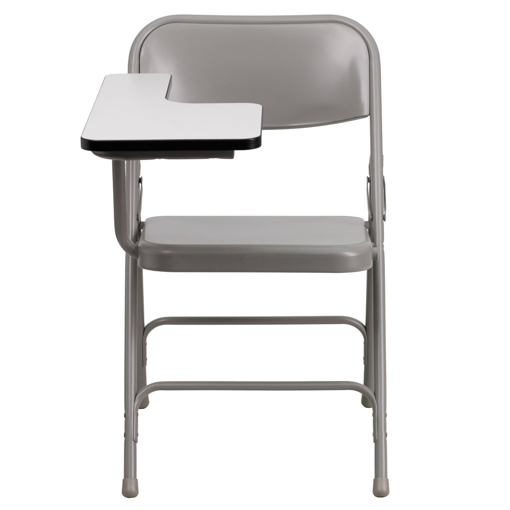 Image of Flash Furniture Premium Steel Folding Chair with Right Handed Tablet Arm