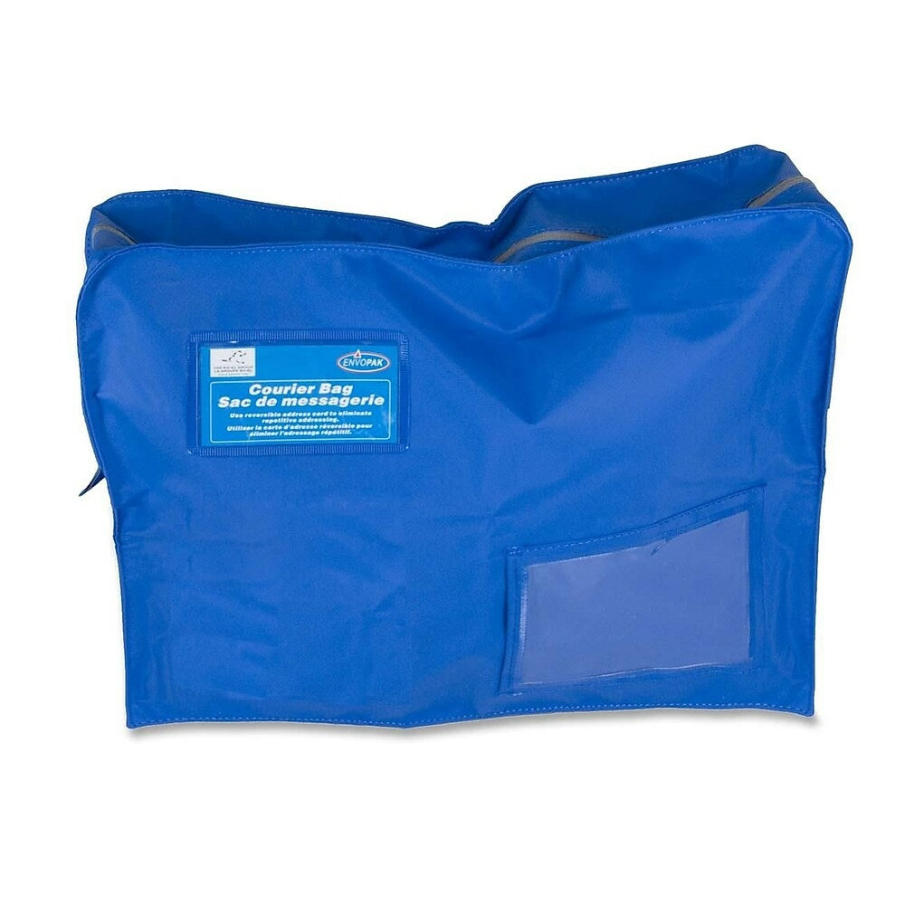 Image of Ro-el Tamper-Evident Gusset Style Courier Bag, 14" x 18" x 4", Royal Blue