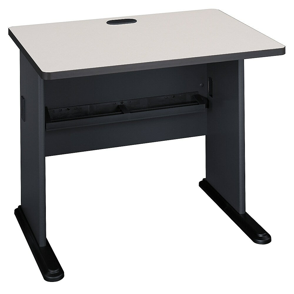 Image of Bush Business Furniture Cubix 36"W Desk, Slate/White Spectrum (WC8436A)