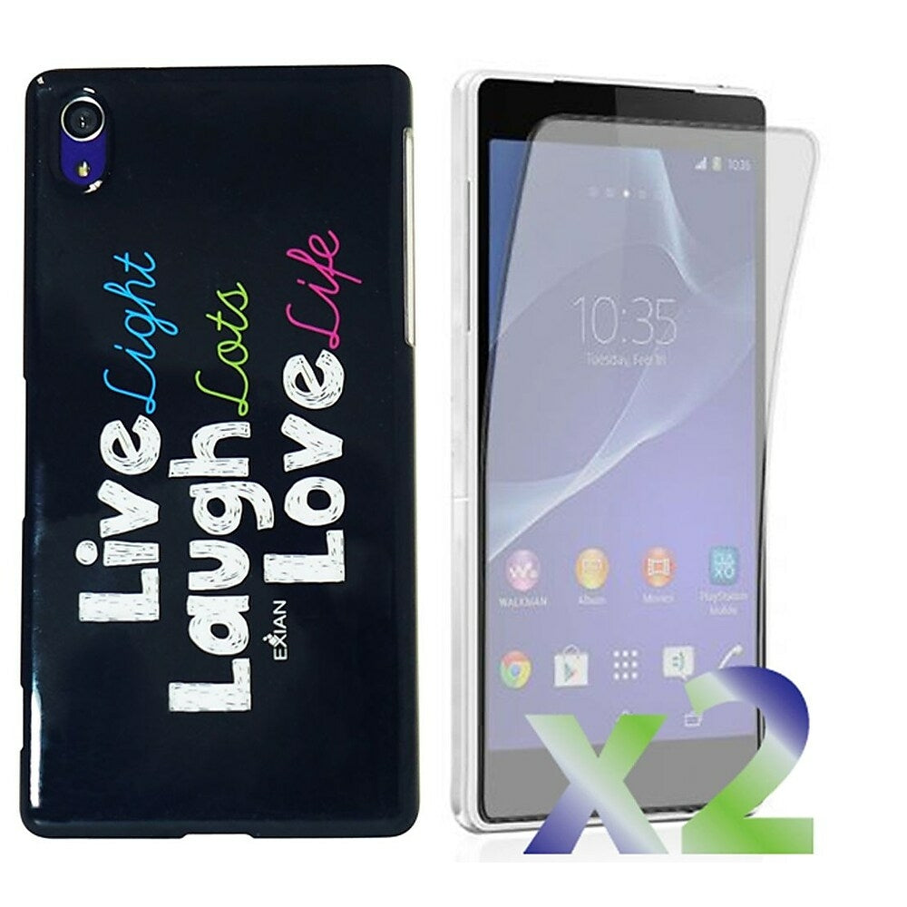 Image of Exian Case for Sony Xperia Z2 - Live Laugh Love, Black