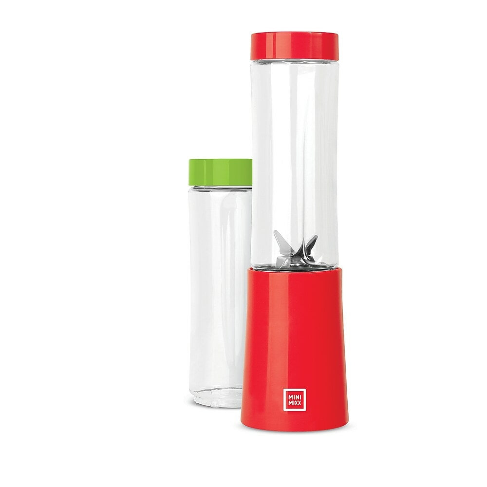 Image of Euro Cuisine MM1R Personal Blender, 10 oz. with Two Bottles, Red