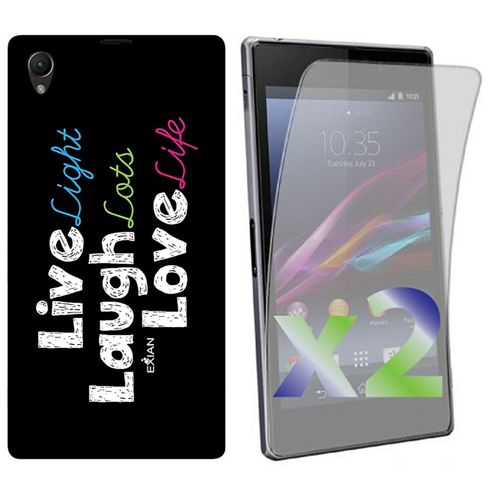 Image of Exian Case for Sony Xperia Z1 - Live Laugh Love, Black