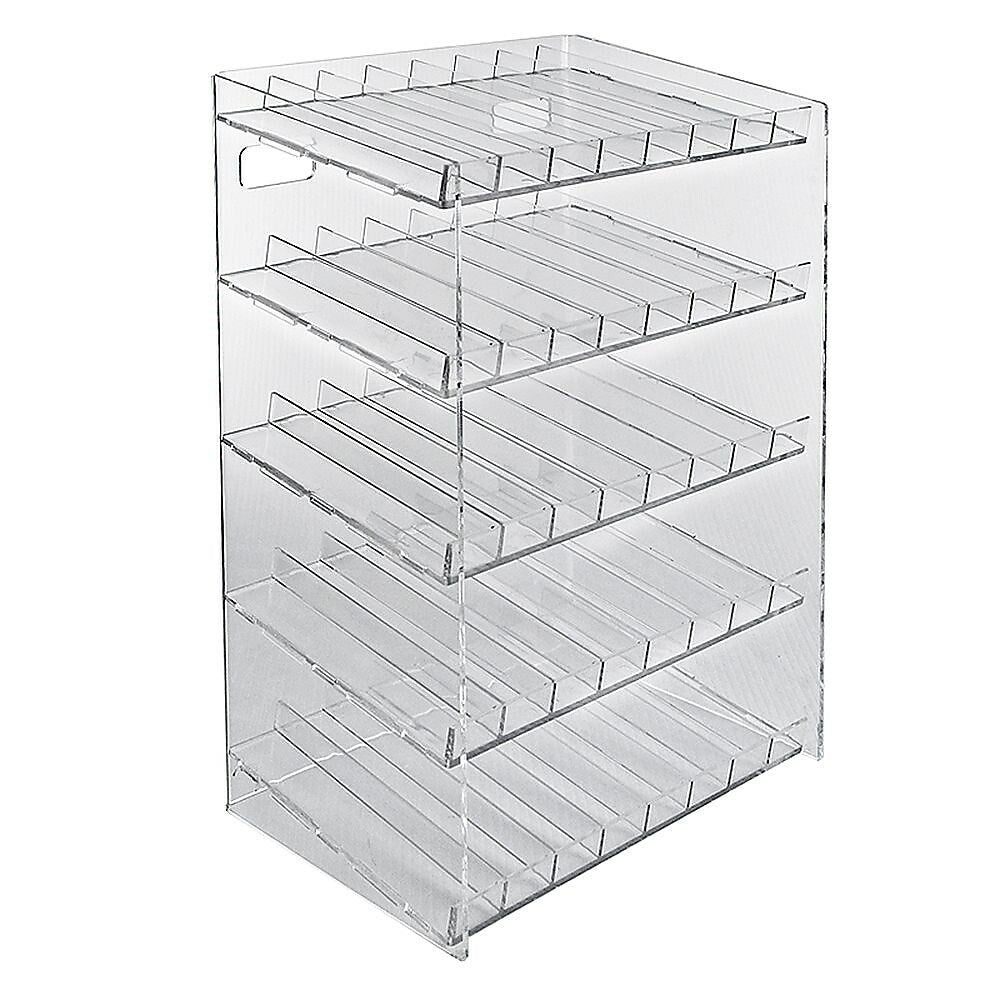Image of Azar Displays 5-Tier 40 Compartment Pegboard or Slatwall Cosmetic Counter Display (222685)