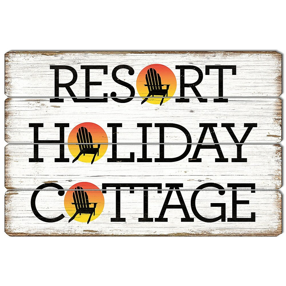 Image of Sign-A-Tology Resort holiday cottage Vintage Sign - 24" x 16"