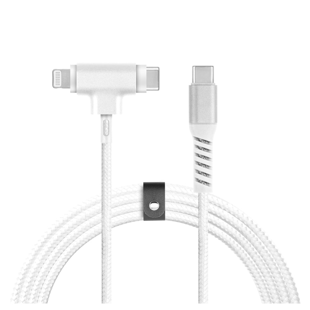 Image of LOGiiX Piston Connect Duo USB Type-C to USB Type-C/Lightning - White