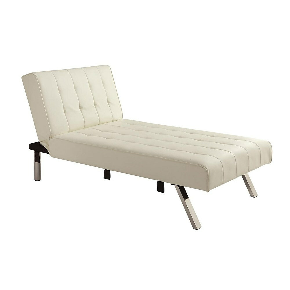 Image of DHP Emily Chaise Lounger - Vanilla Mattress, White