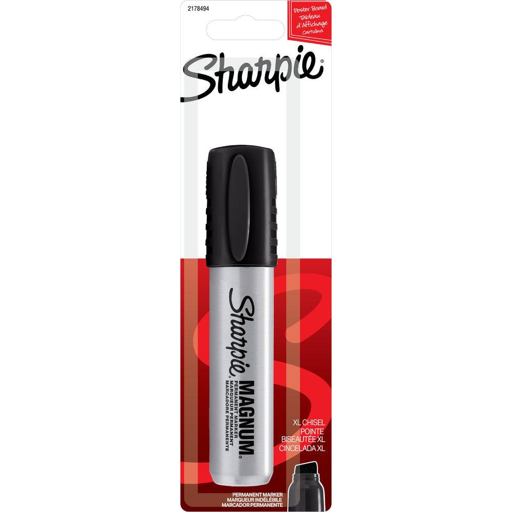 Image of Sharpie Magnum Permanent Marker, Chisel Tip, Black