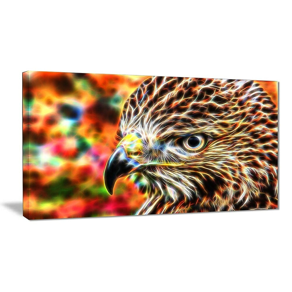 Image of Designart Vibrant Eagle Large Animal Canvas Artwork, (PT2353-40-20)