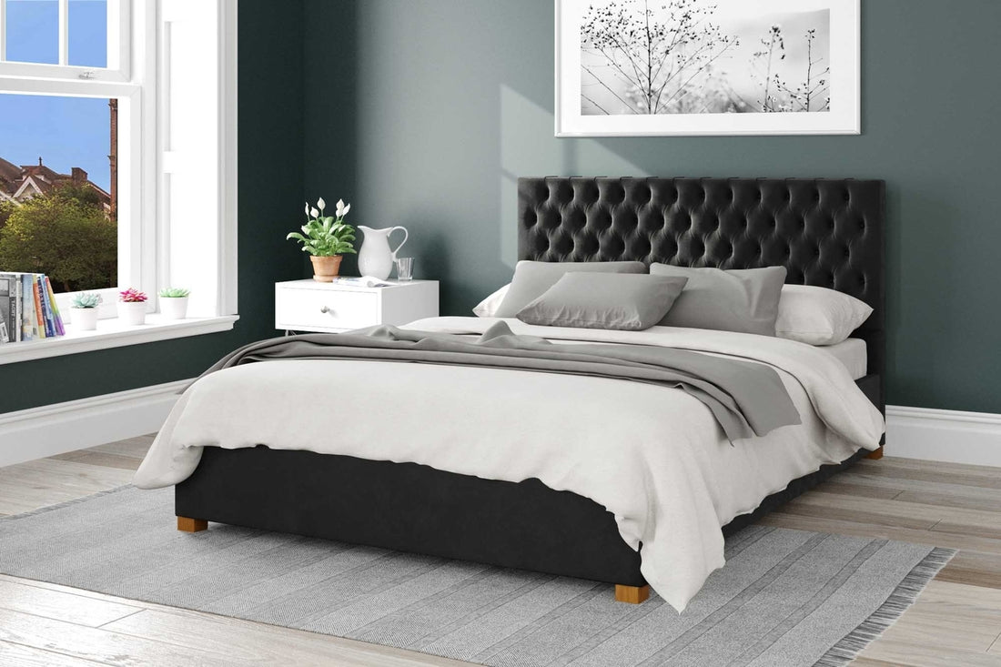 Black Ottoman Beds The Guide Better Bed Company News   Better Reading Velvet Black Ottoman Bed 1100x 