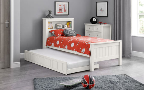 Julian Bowen Maine Bookcase Bed Surf White-Better Bed Company 