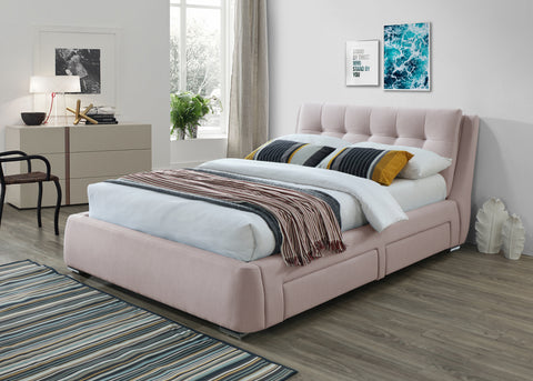 Artisan Bed Company Pink fabric draw Bed Frame