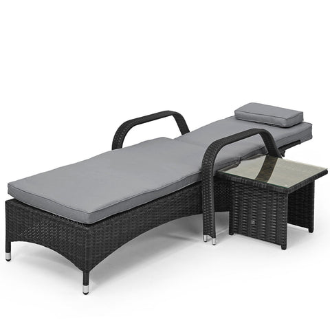 Maze Rattan Florida Sunlounger Set-Better Bed Company 