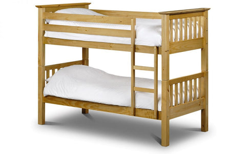 Julian Bowen Barcelona Antique Pine Bunk Bed-Better Bed Company