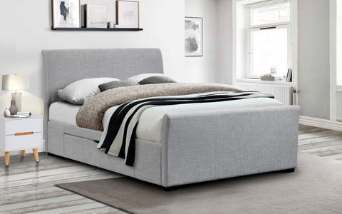 Julian Bowen Capri Grey Fabric Bed Frame-Better Bed Company 